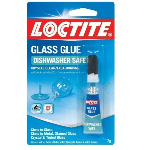 Three-pack instant glass glue adhesive set for quick glass repairs, bonding mirrors, crafts, ornaments, and household glass items.
